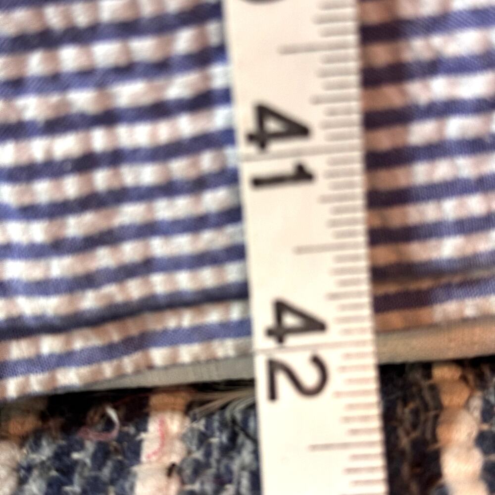 Seersucker House Dress Nightgown Size Rainbow Stripes Summer Lightweight - Picture 10 of 10